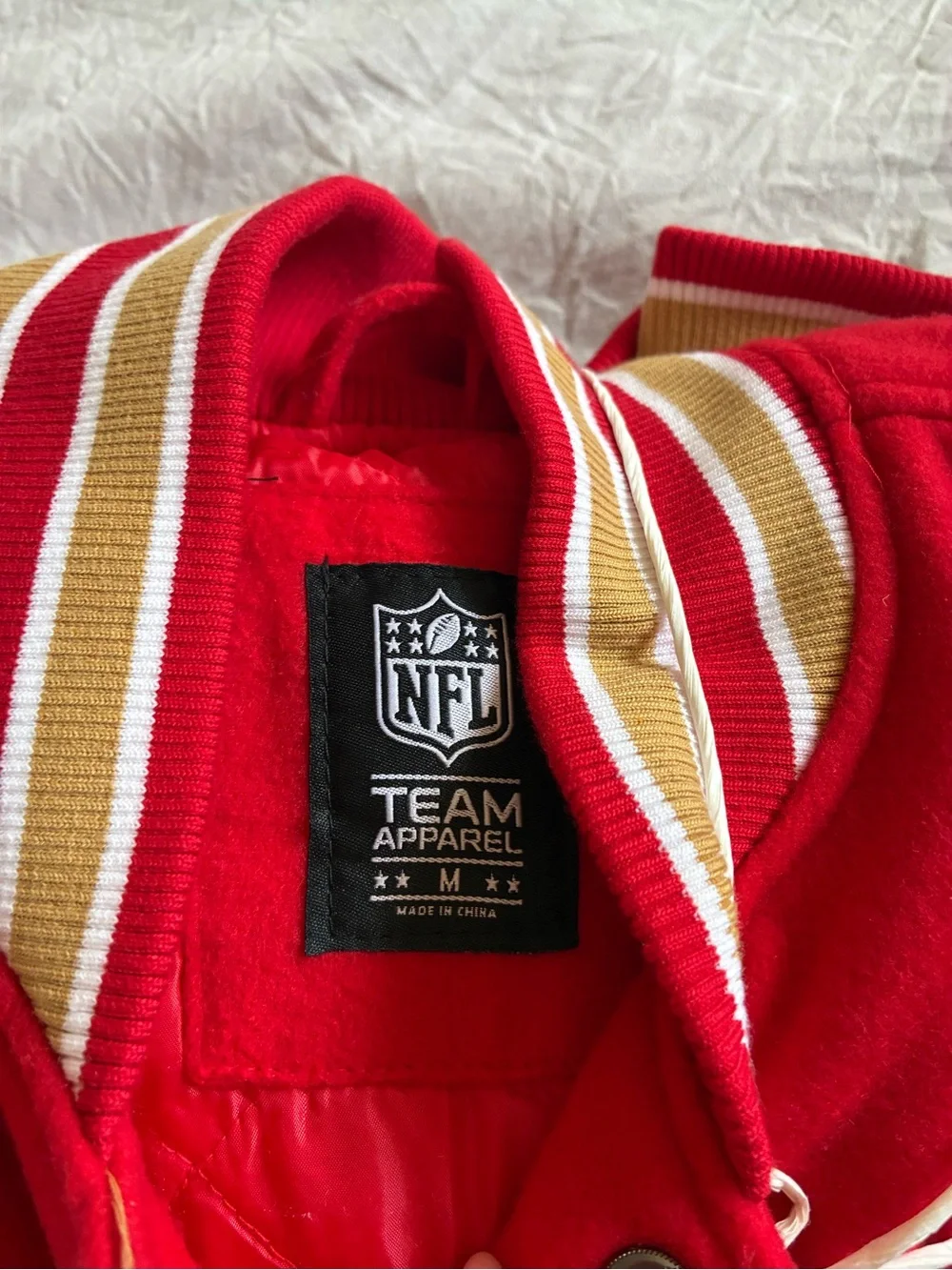 NFL Red & White Kids San Francisco 49er Letterman Jacket